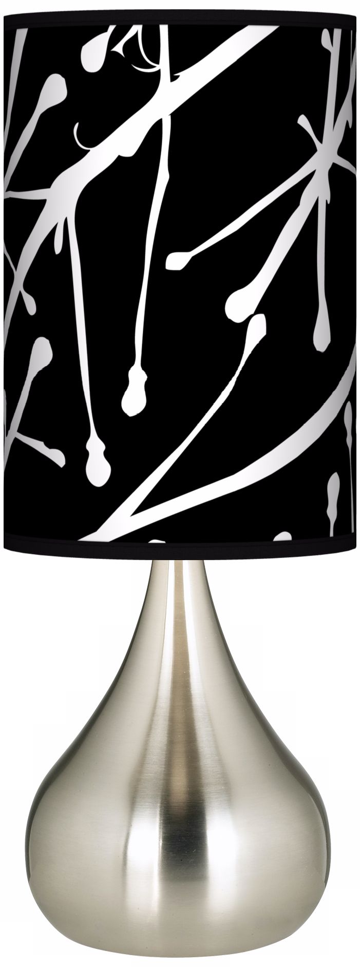 Stacy Garcia Calligraphy Tree Black Giclee Big Kiss Table Lamp