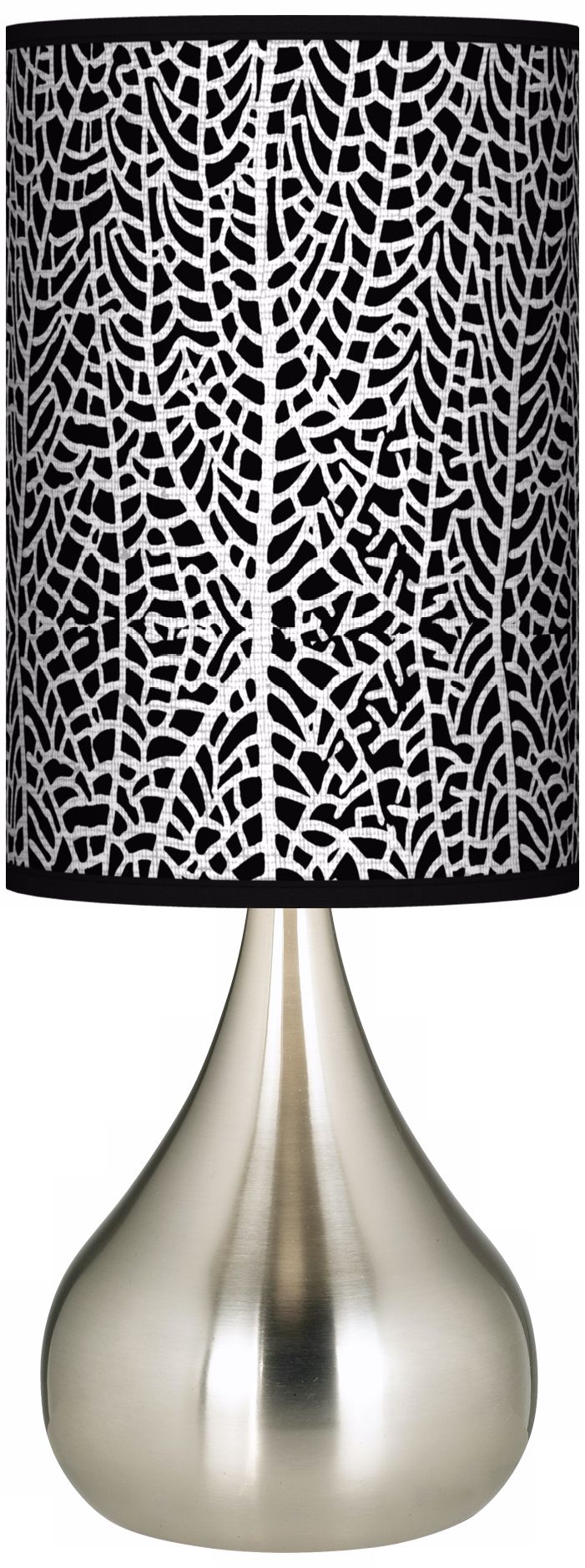 Stacy Garcia Seafan Black Giclee Big Kiss Table Lamp