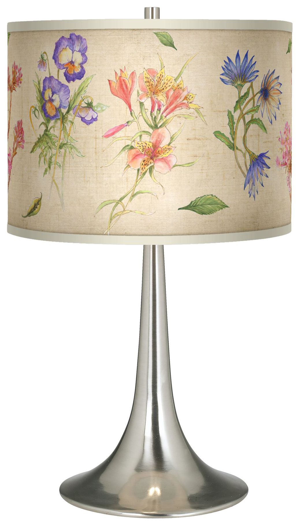 Floral Fancy Giclee Trumpet Table Lamp