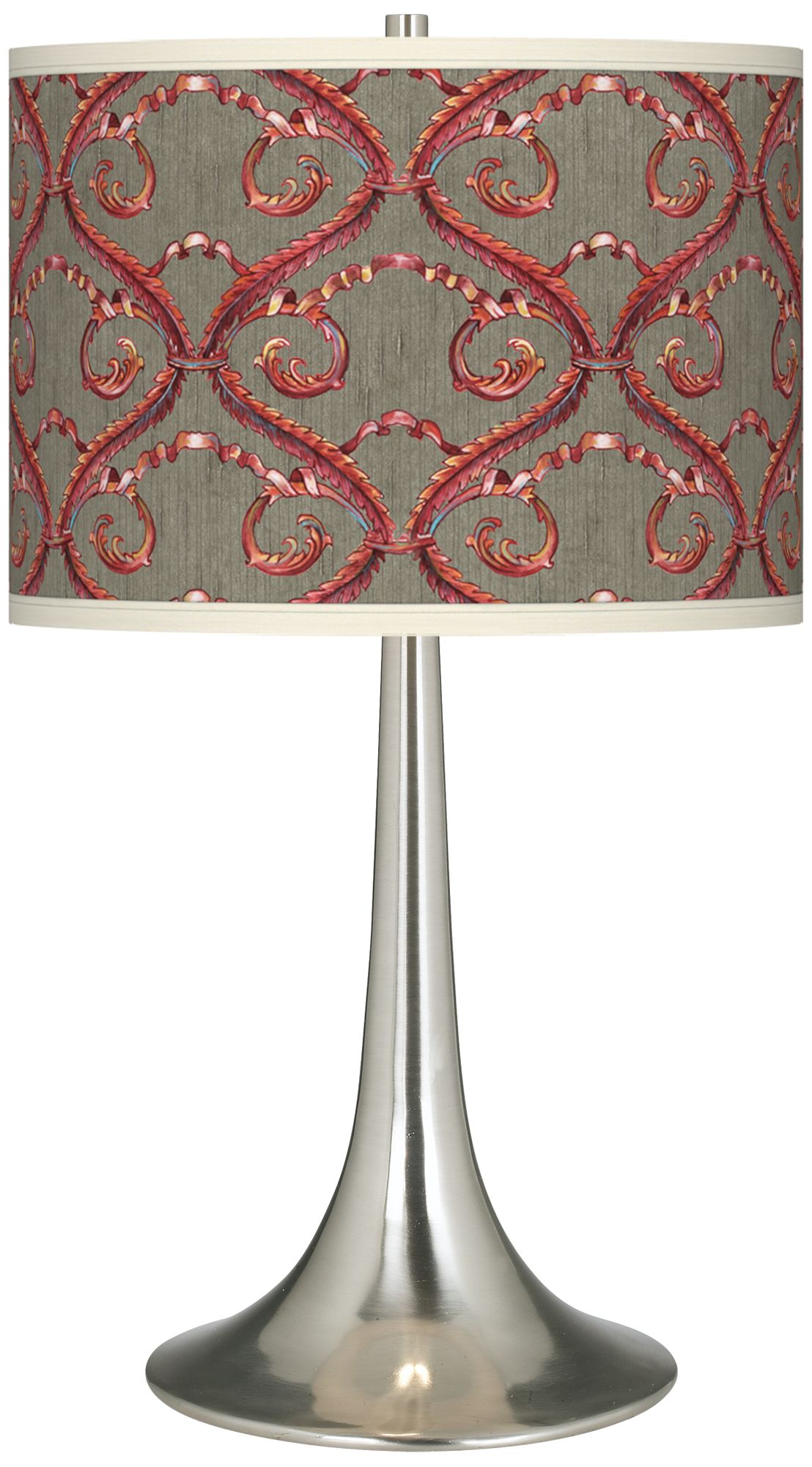 Orleans Red Giclee Trumpet Table Lamp