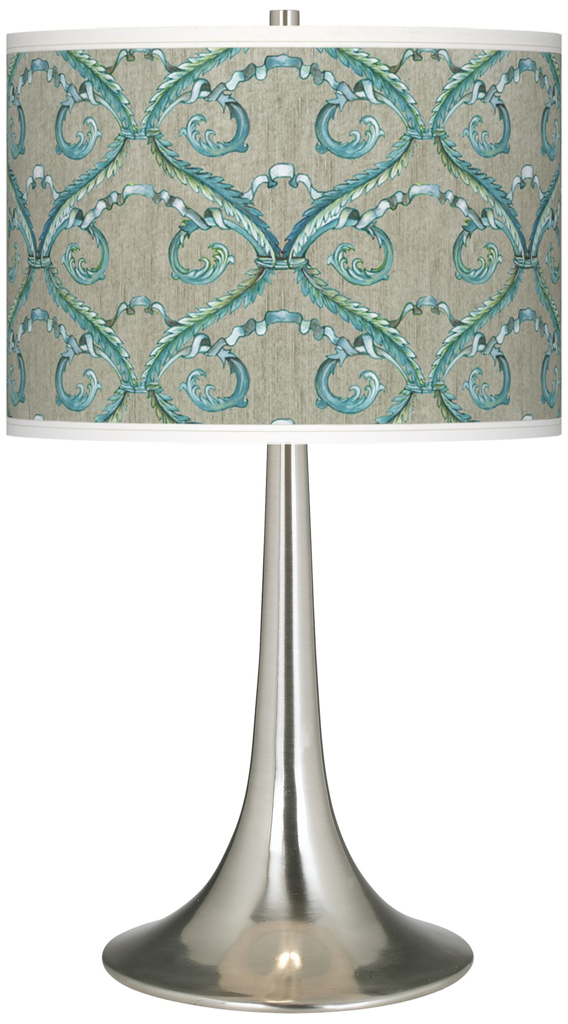 Orleans Blue Giclee Trumpet Table Lamp