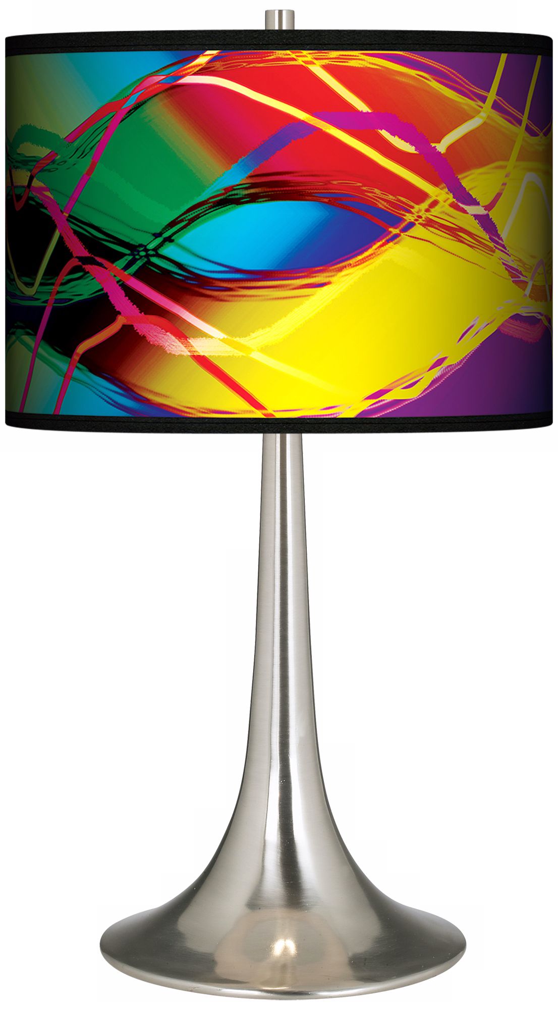 Colors In Motion (Light) Giclee Trumpet Table Lamp