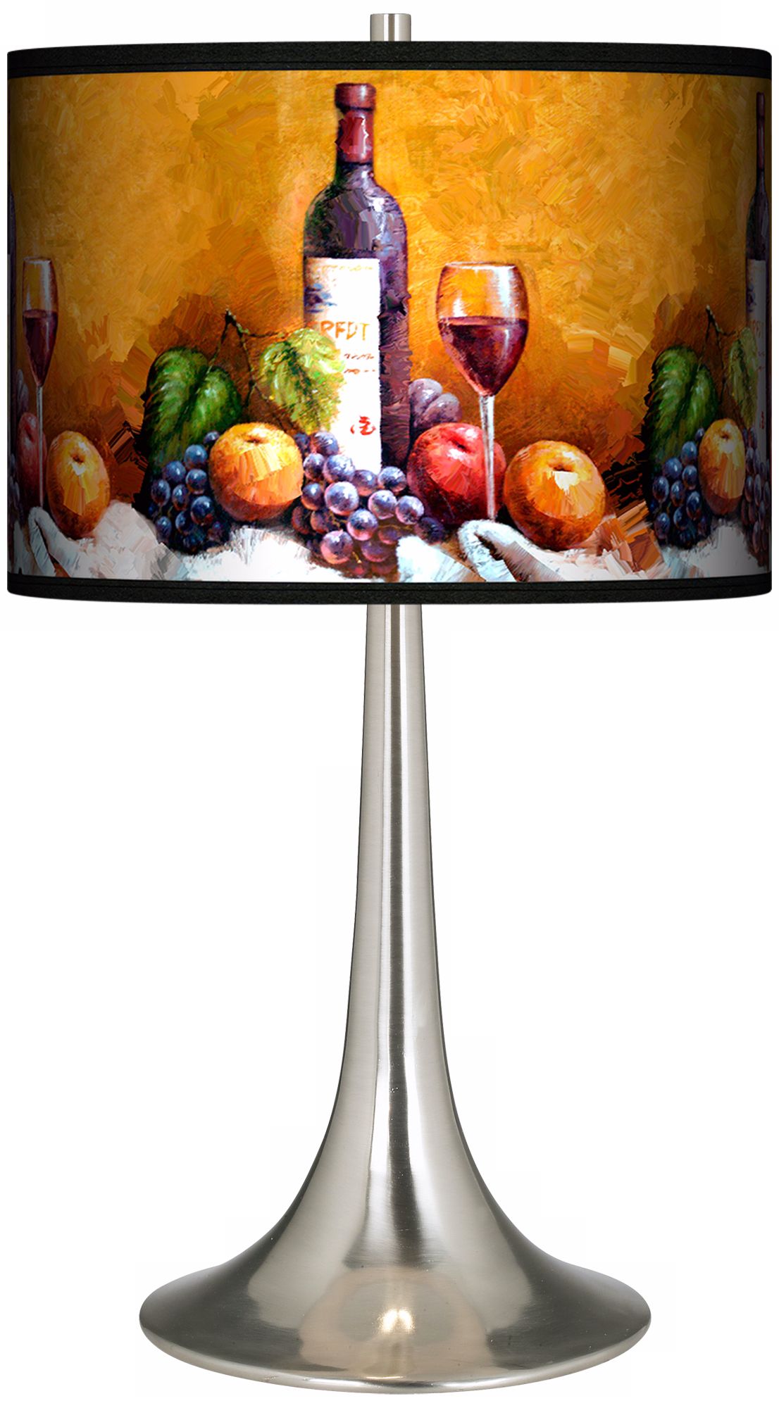 Wine And Fruit Giclee Trumpet Table Lamp