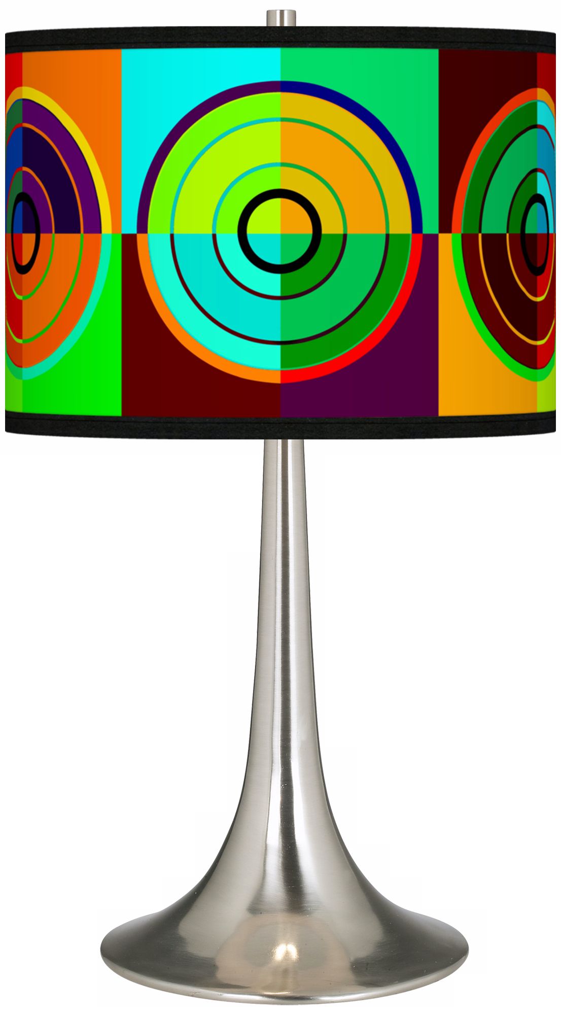 Circle Parade Giclee Trumpet Table Lamp