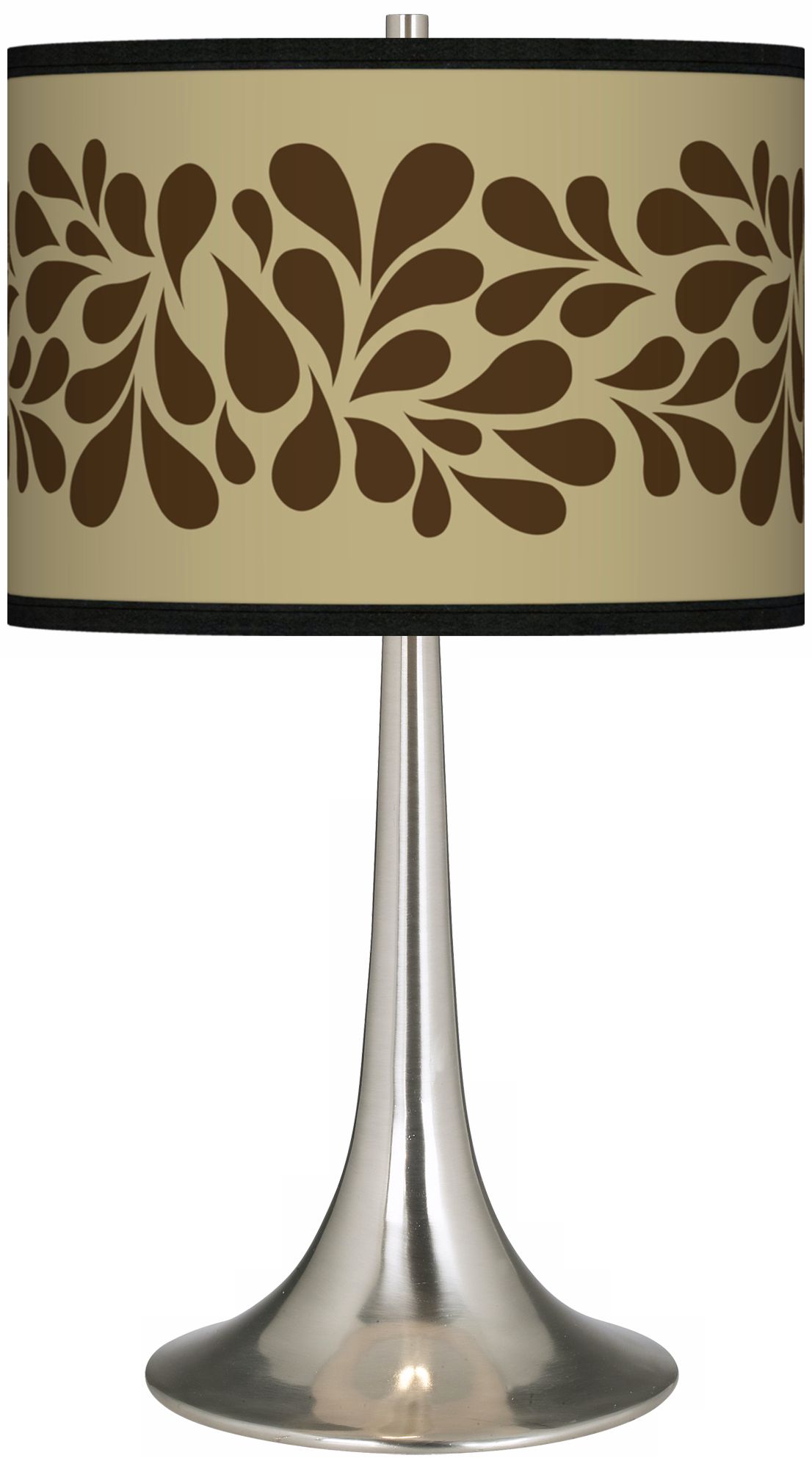 Brown Splash On Tan Giclee Trumpet Table Lamp