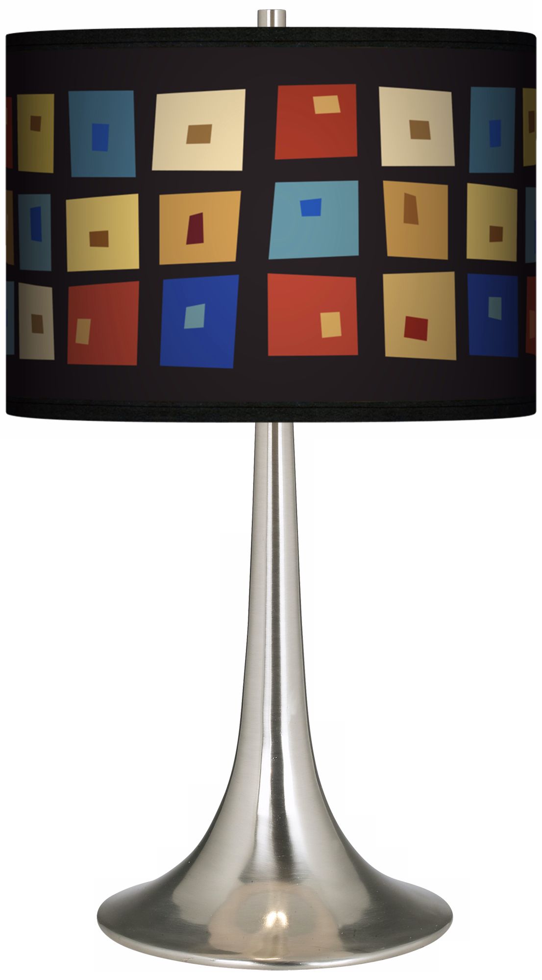 Palette Squares Giclee Trumpet Table Lamp