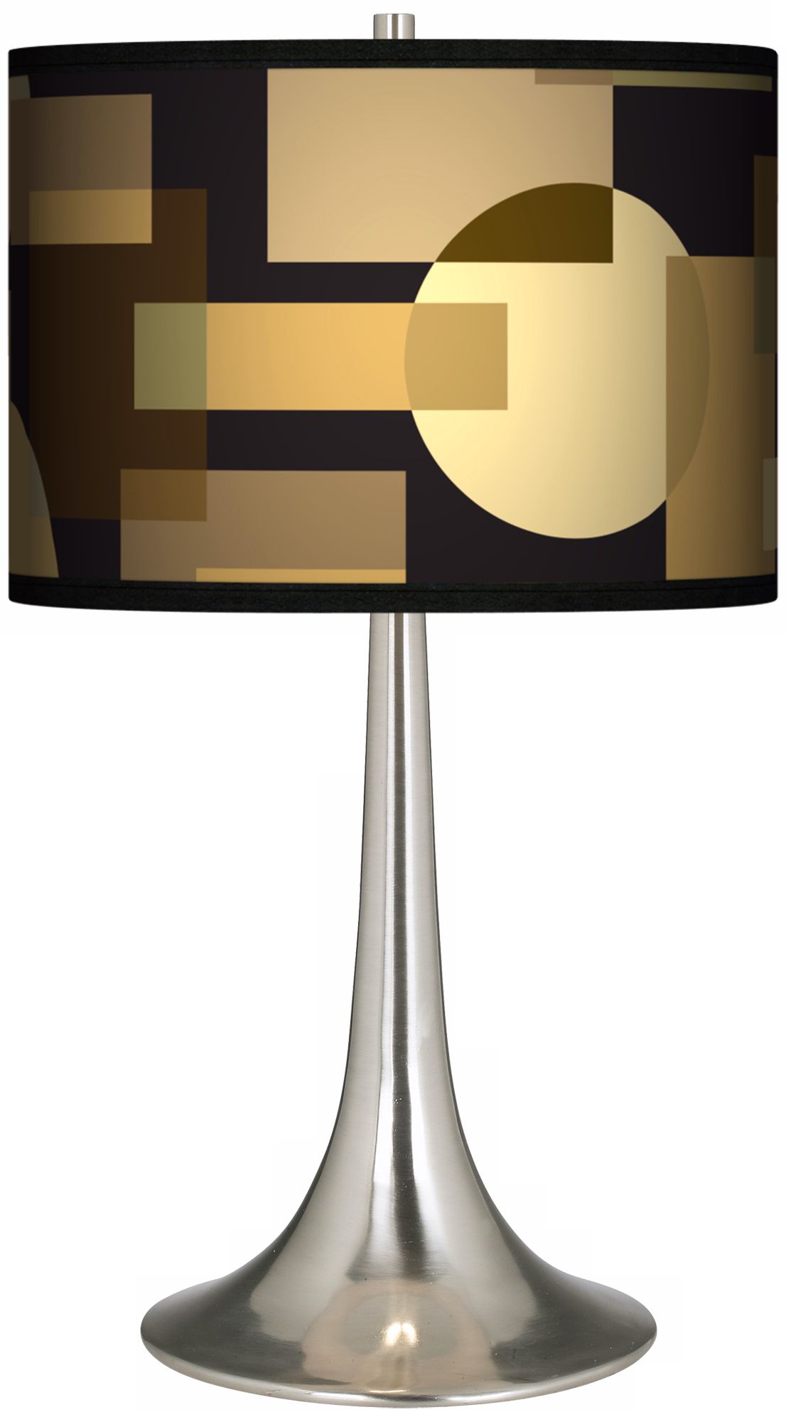 Earthy Geometrics Giclee Trumpet Table Lamp
