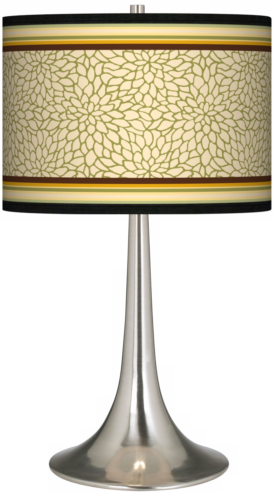 Stacy Garcia Avocado Dahlia Giclee Trumpet Table Lamp