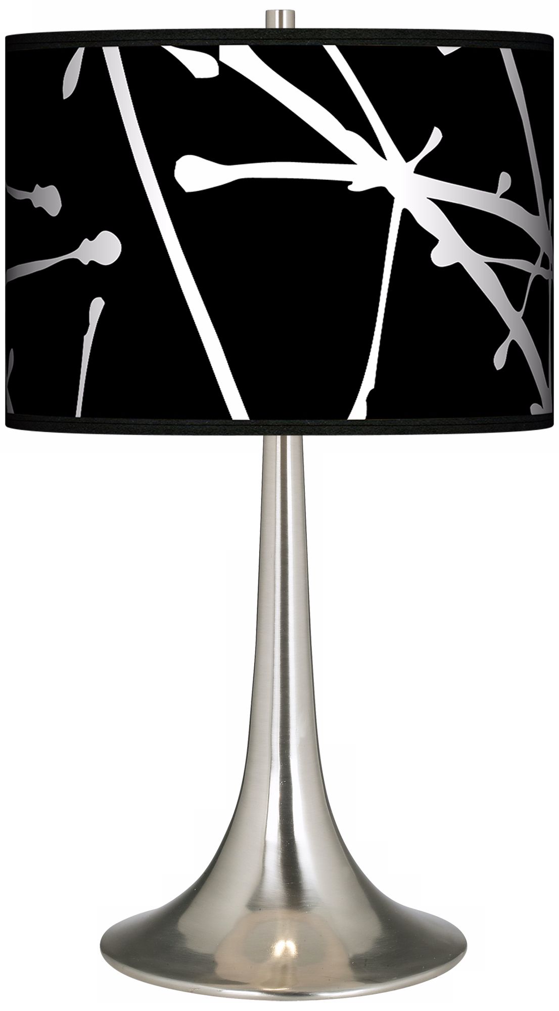 Stacy Garcia Calligraphy Tree Black Trumpet Table Lamp