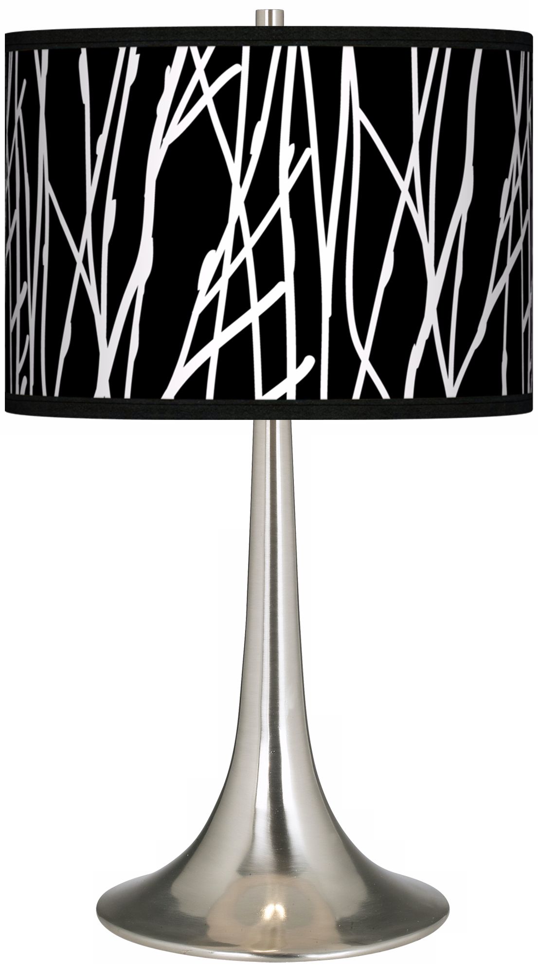 Stacy Garcia Twiggy Black Giclee Trumpet Table Lamp