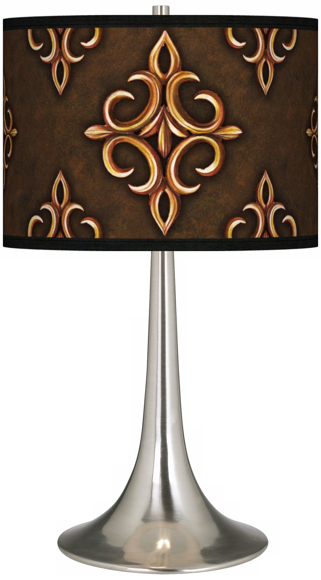 Estate Mocha Giclee Trumpet Table Lamp