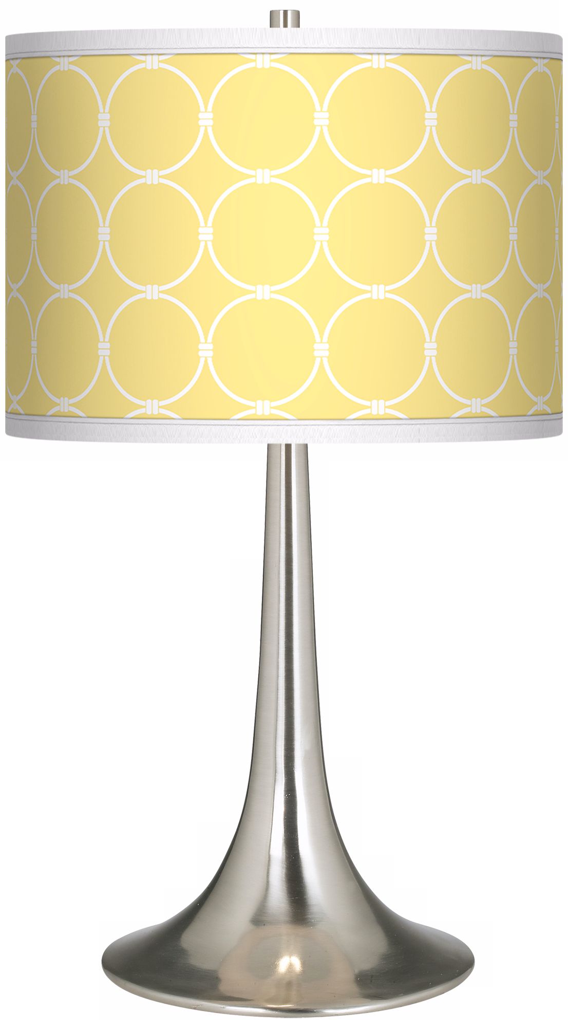 Lemon Interlace Giclee Trumpet Table Lamp