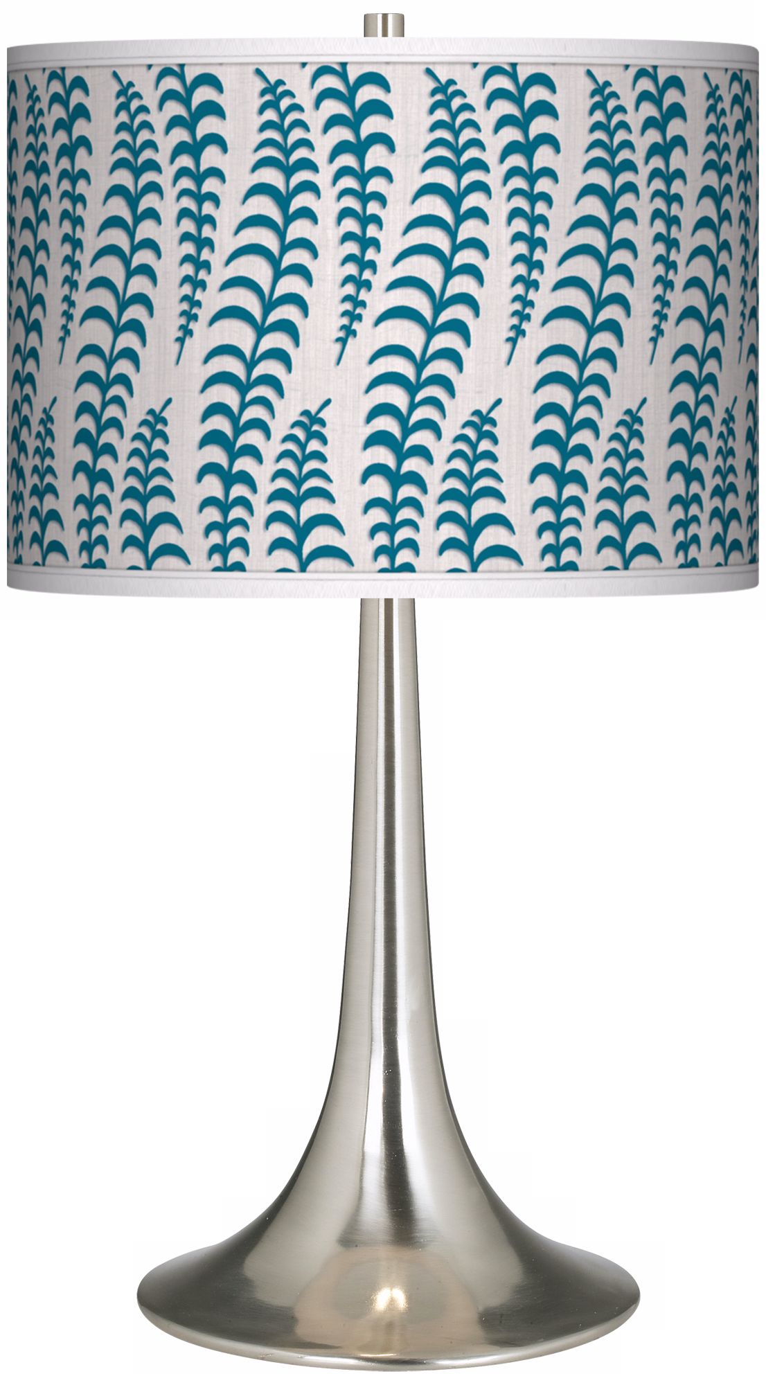 Stacy Garcia Fancy Fern Peacock Giclee Trumpet Table Lamp