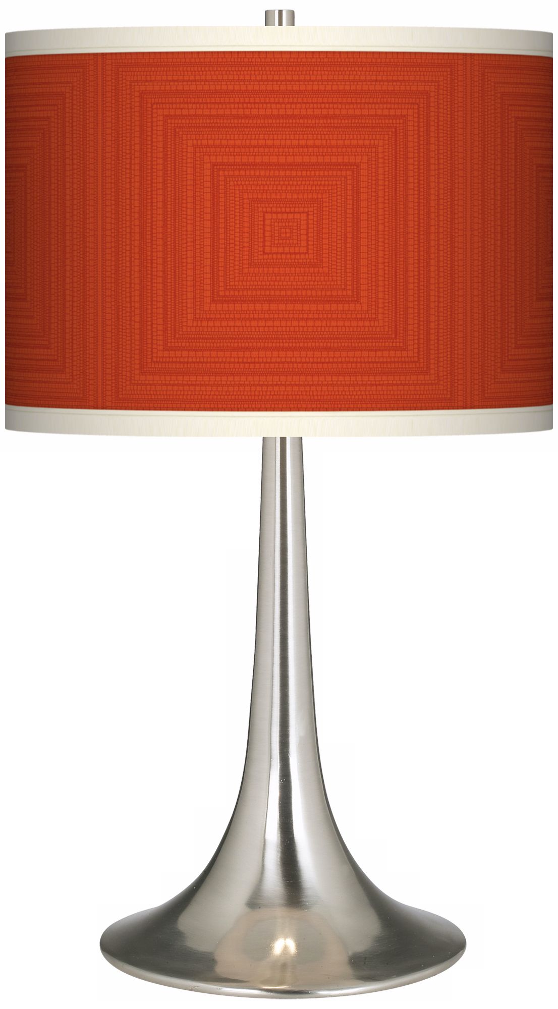 Stacy Garcia Crackled Square Coral Giclee Trumpet Table Lamp