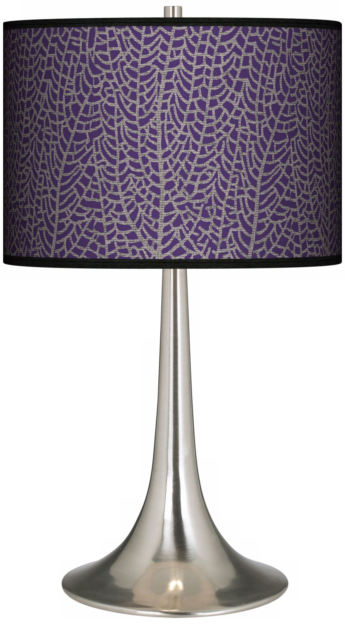 Stacy Garcia Seafan Rich Plum Giclee Trumpet Table Lamp