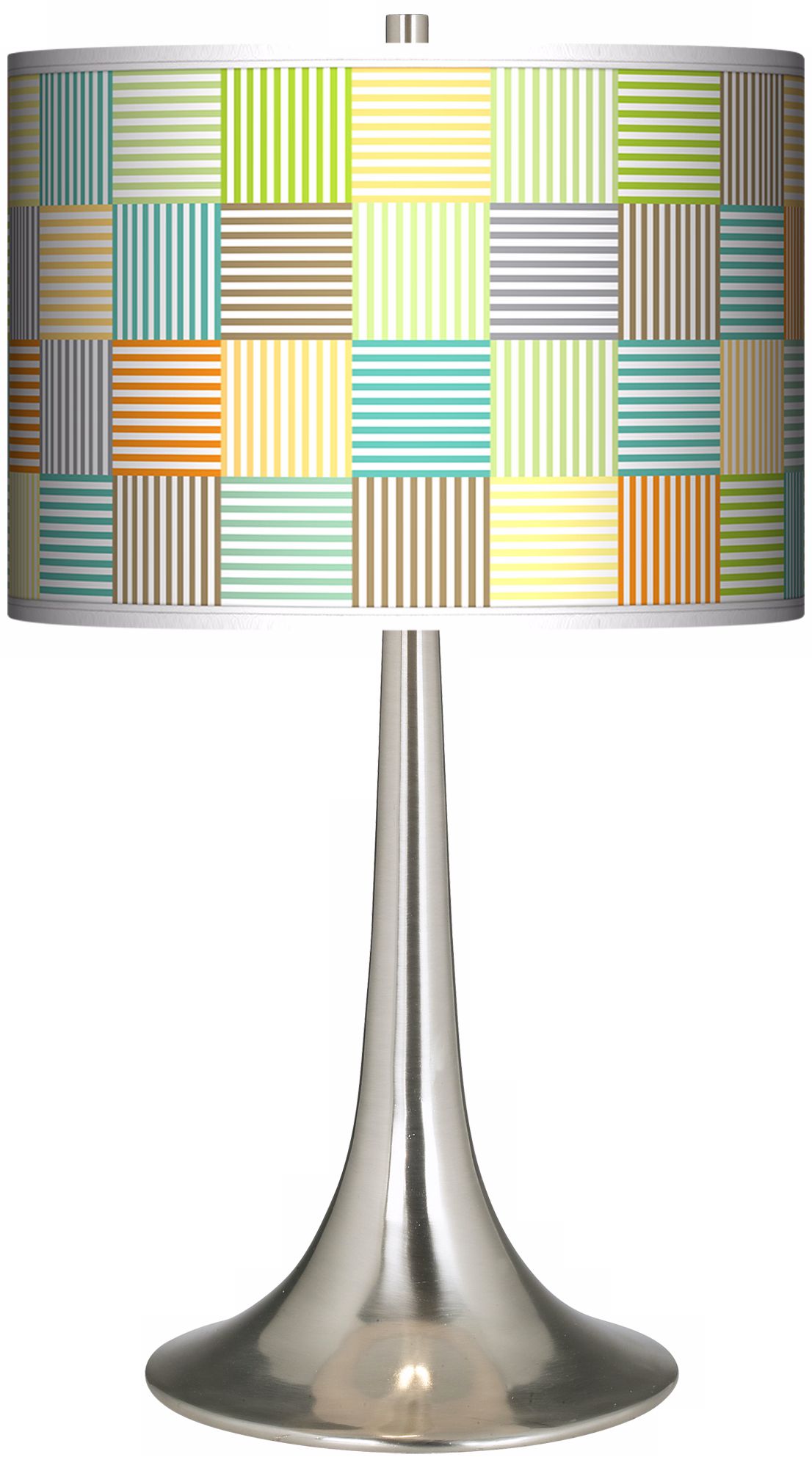 Pixel Dark Giclee Trumpet Table Lamp