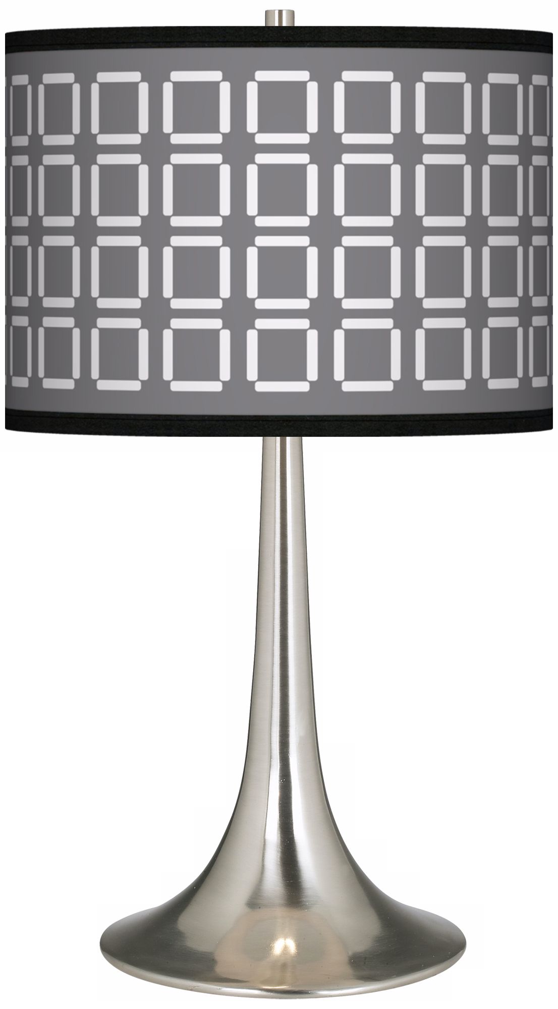 Grid Giclee Trumpet Table Lamp