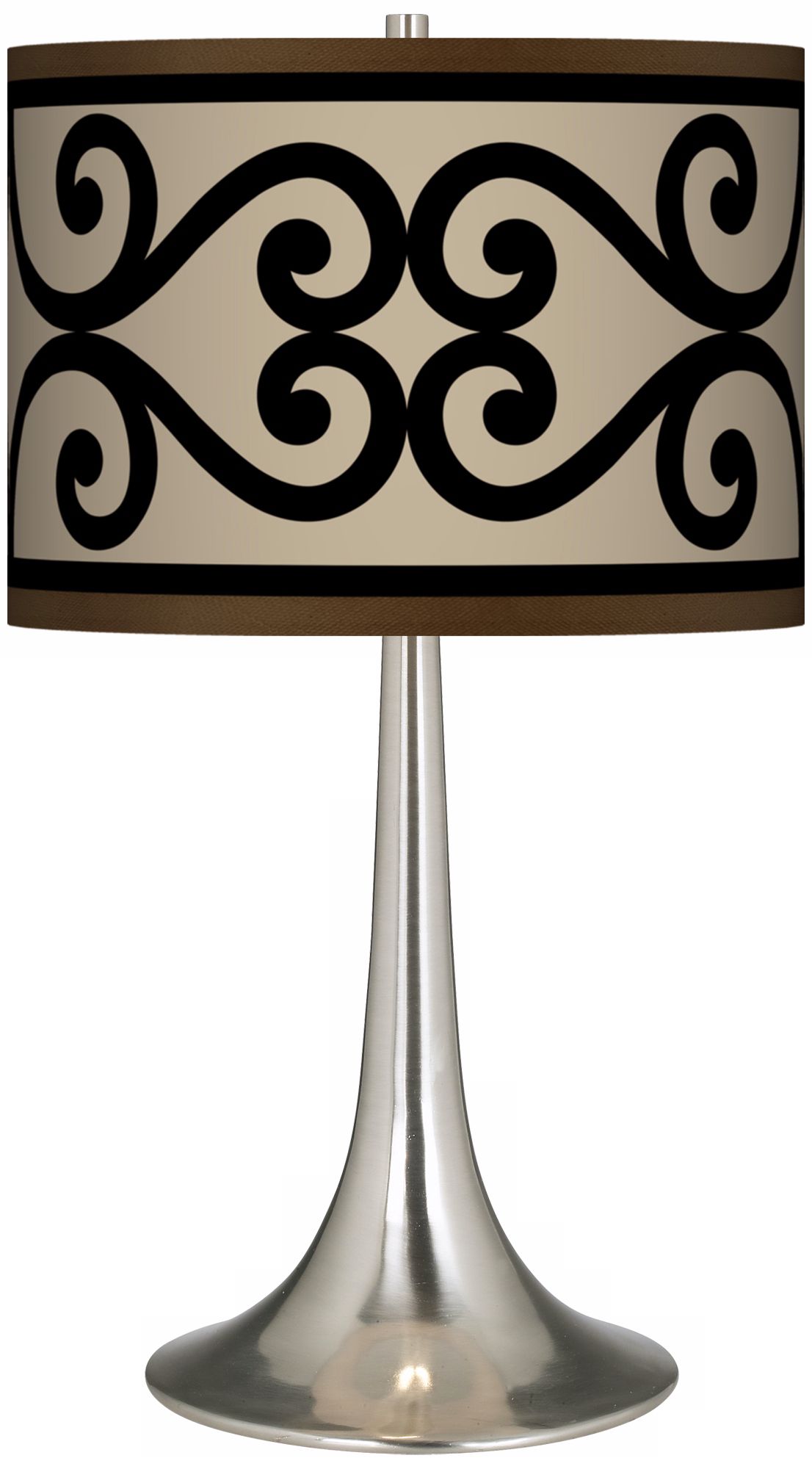 Cambria Scroll Giclee Trumpet Table Lamp