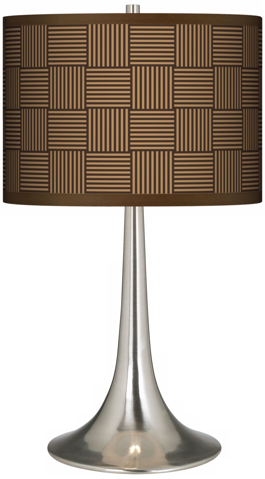 Crisscross Giclee Trumpet Table Lamp