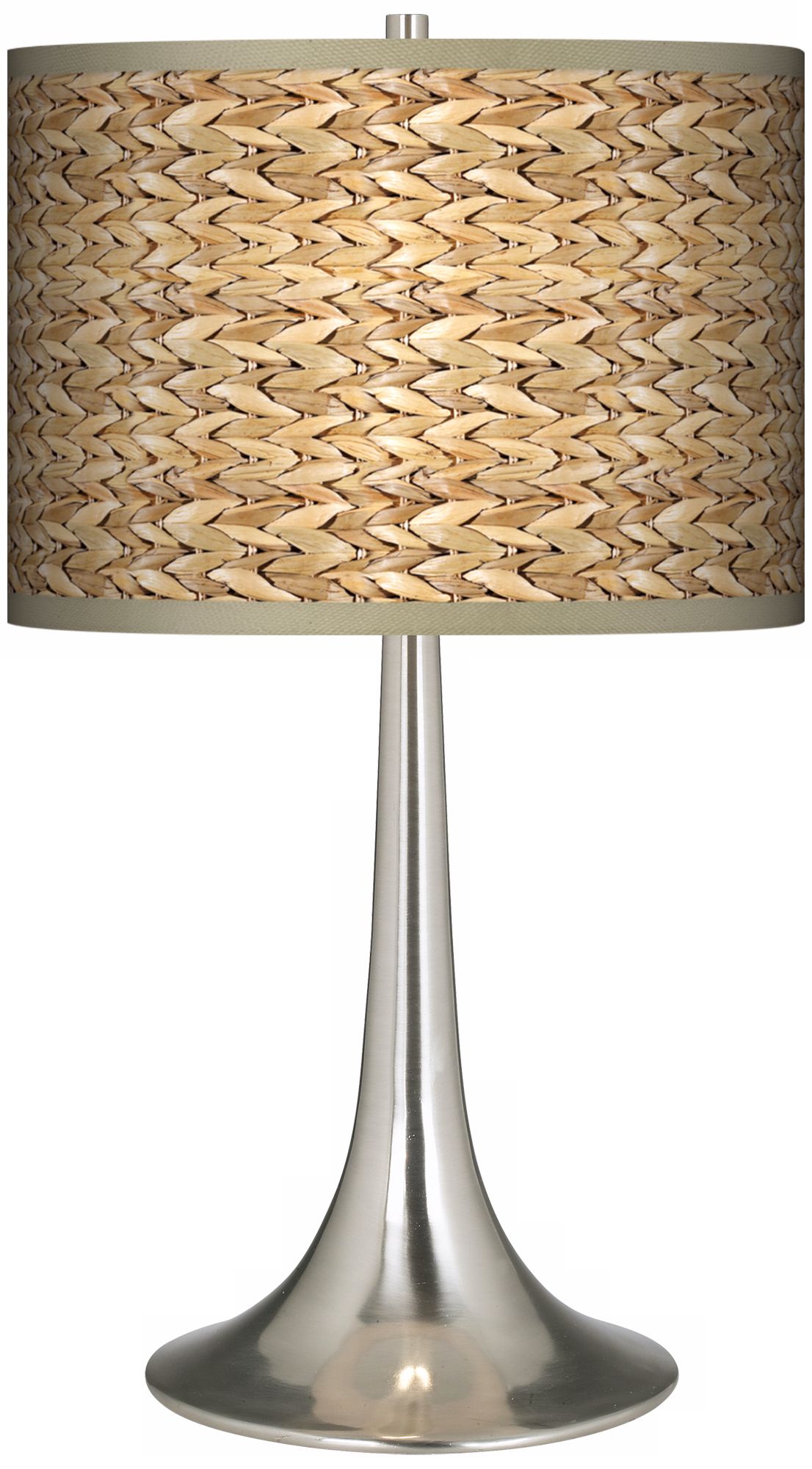 Seagrass Giclee Trumpet Table Lamp