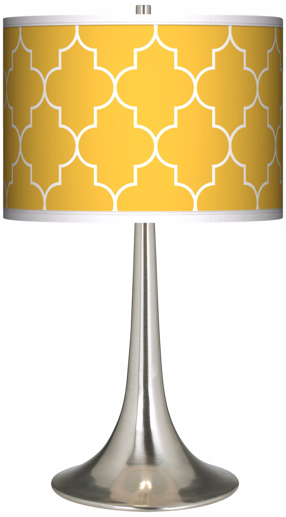 Tangier Yellow Giclee Trumpet Table Lamp