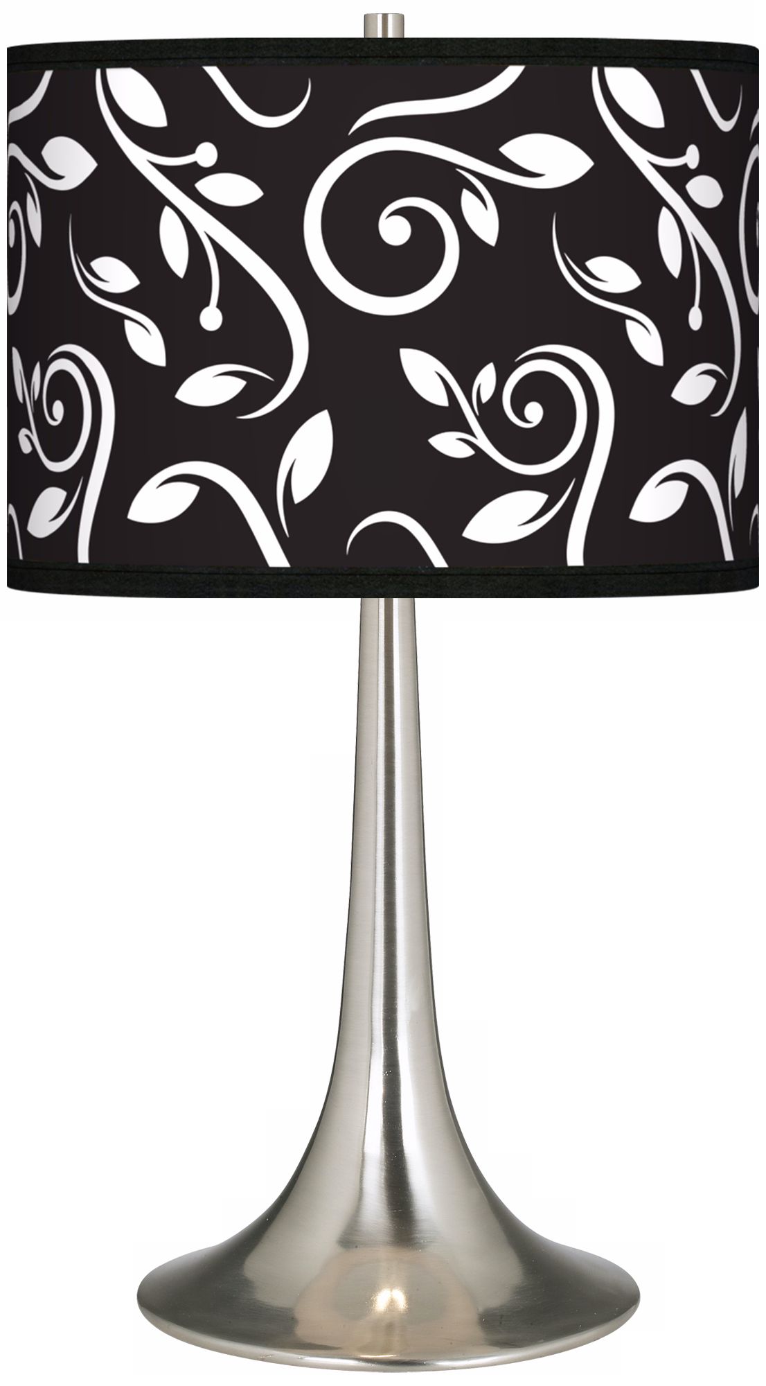 Swirling Vines Giclee Trumpet Table Lamp