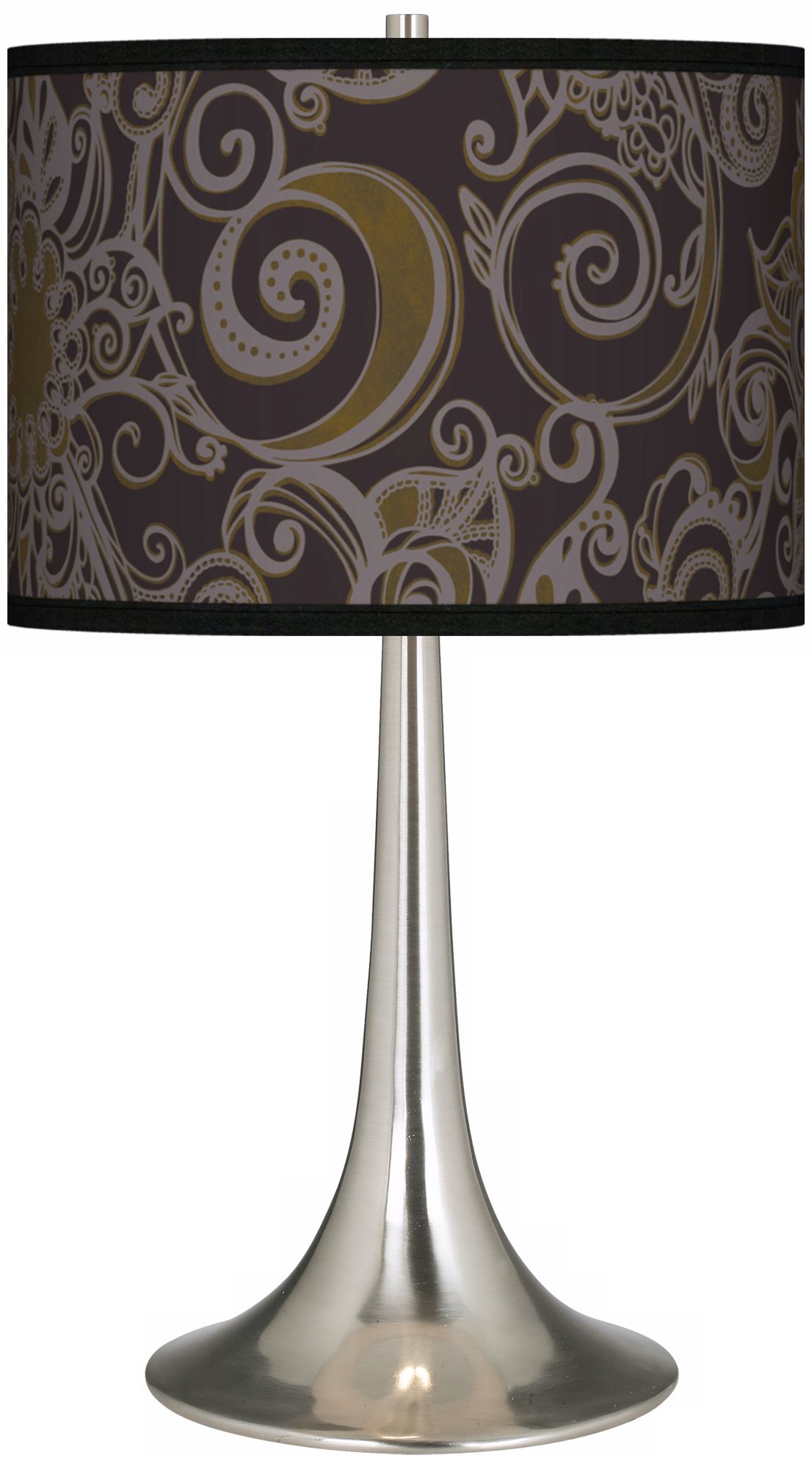 Stacy Garcia Ornament Metal Giclee Trumpet Table Lamp