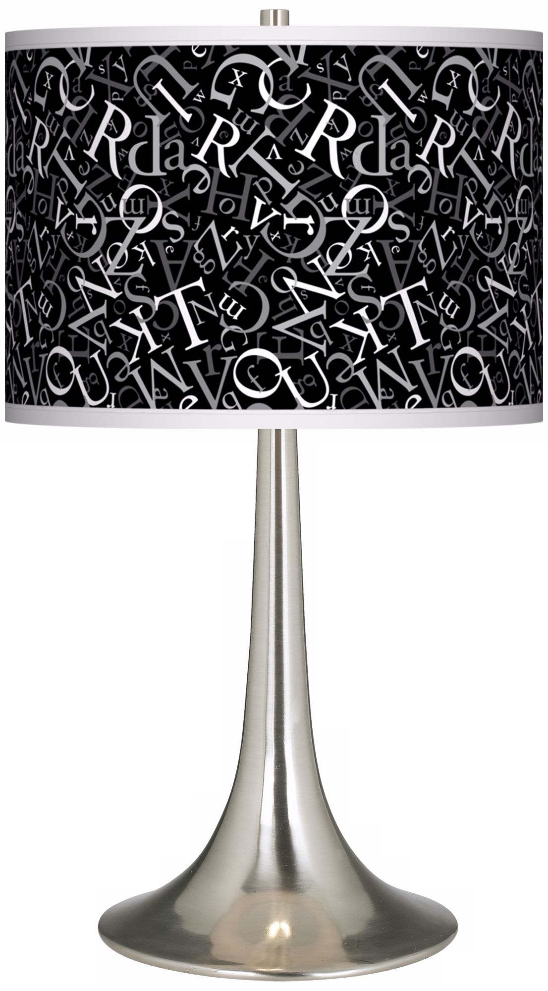 Alphasoup Grayscale Giclee Trumpet Table Lamp