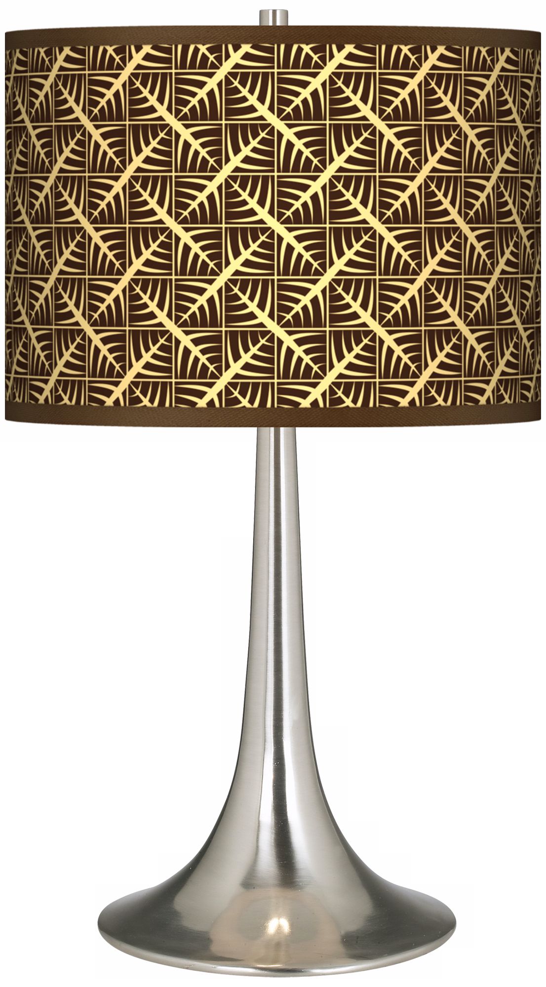 Tan Wailia Giclee Trumpet Table Lamp