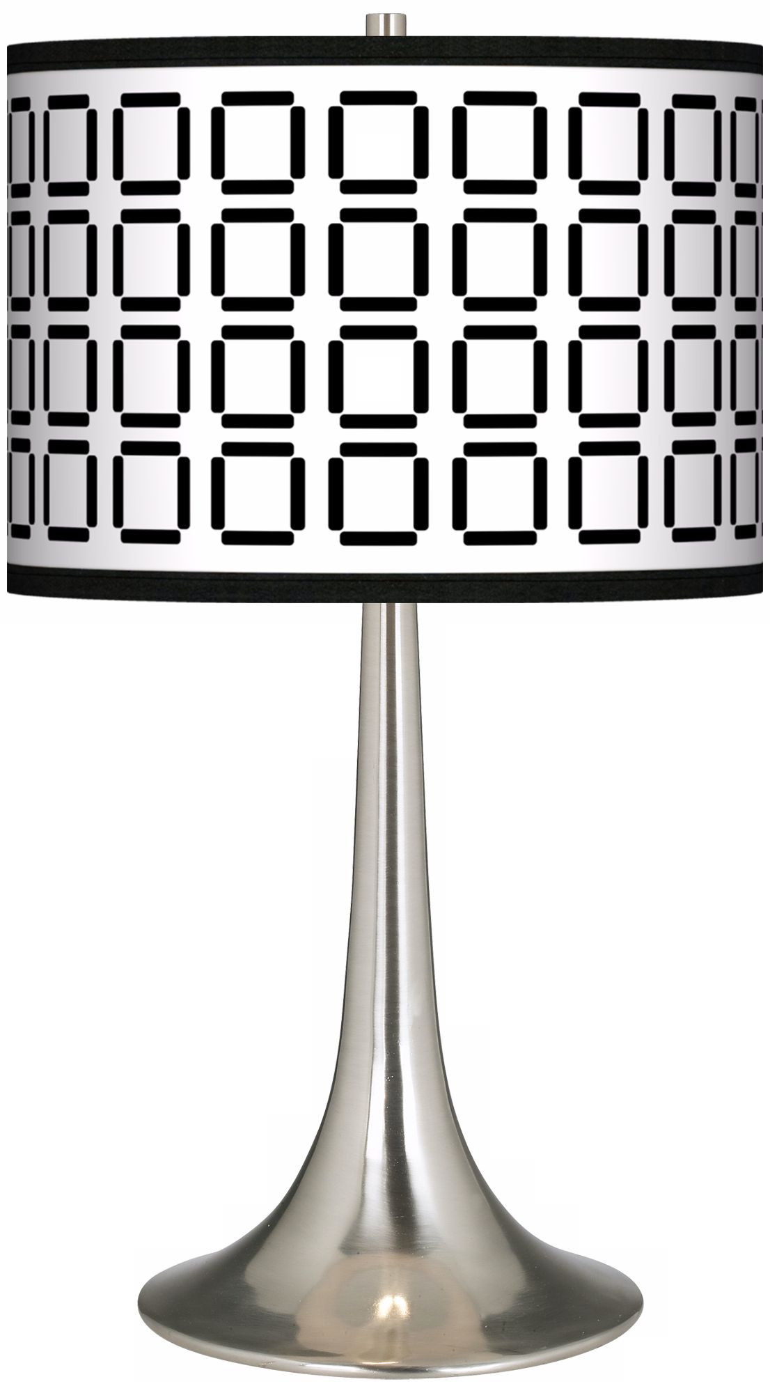 Open Grid Giclee Trumpet Table Lamp