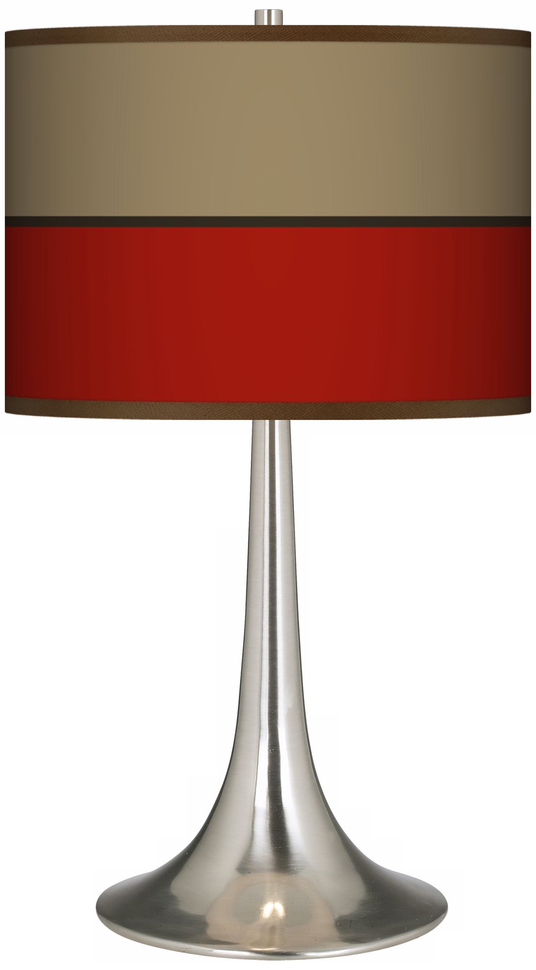 Empire Red Giclee Trumpet Table Lamp