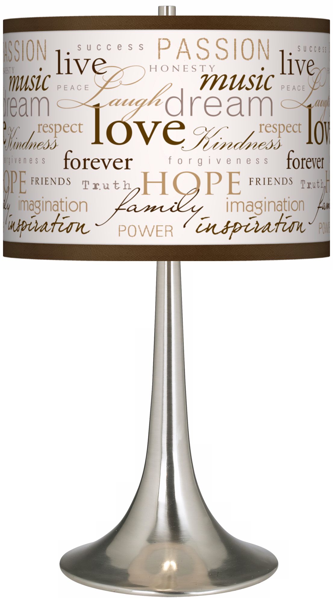 Positivity Giclee Trumpet Table Lamp