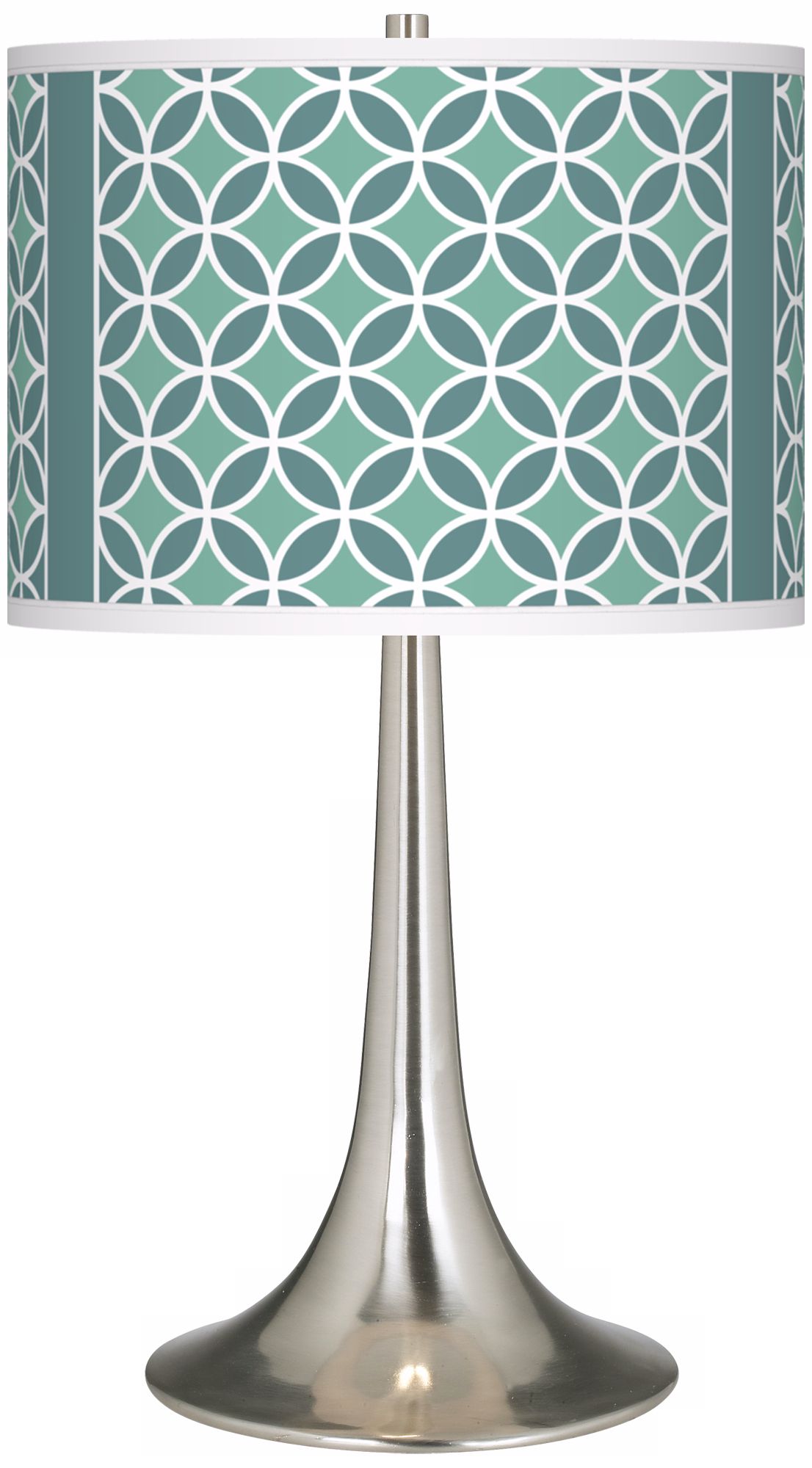 Aqua Rings Giclee Trumpet Table Lamp