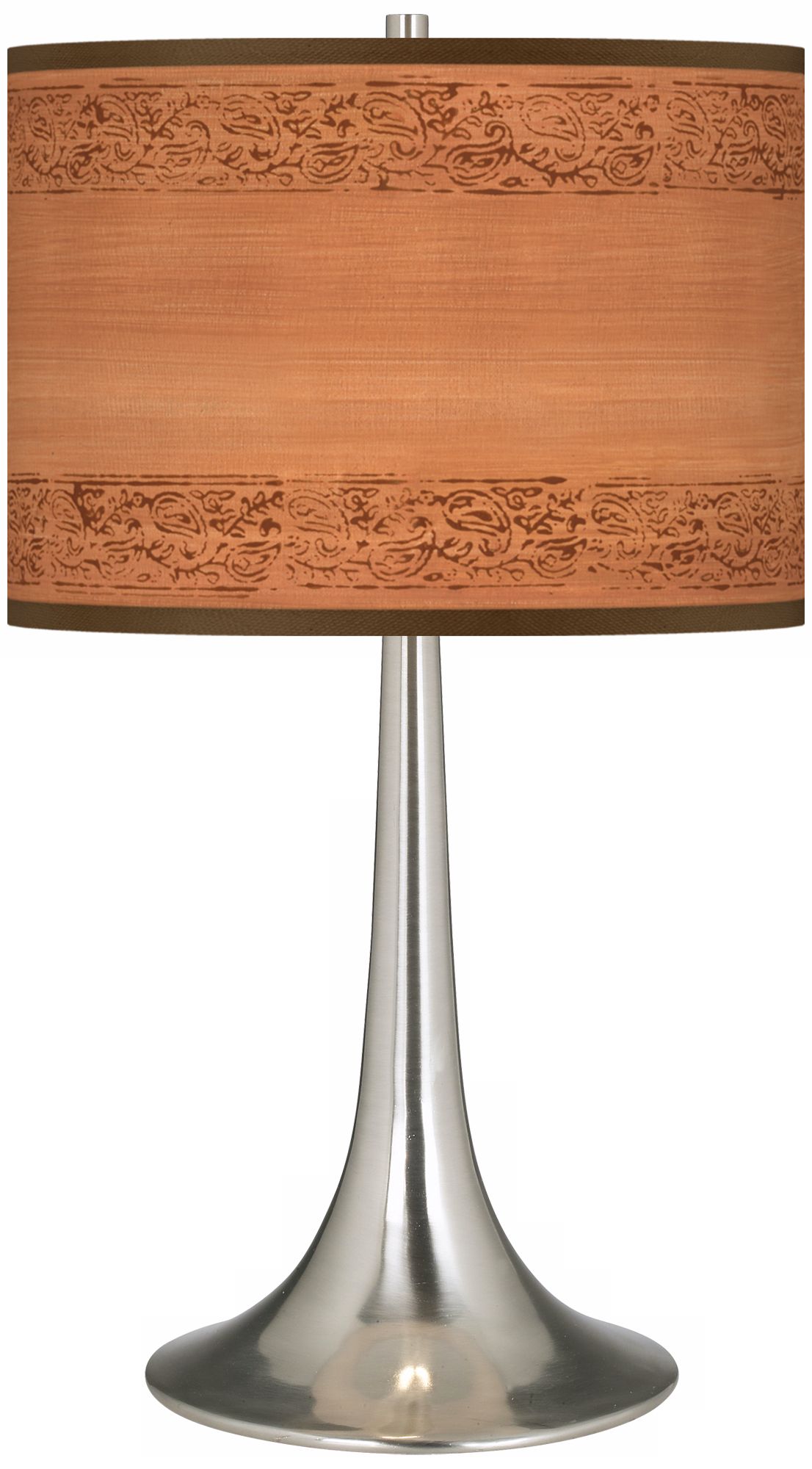 Paisley Trim Giclee Trumpet Table Lamp