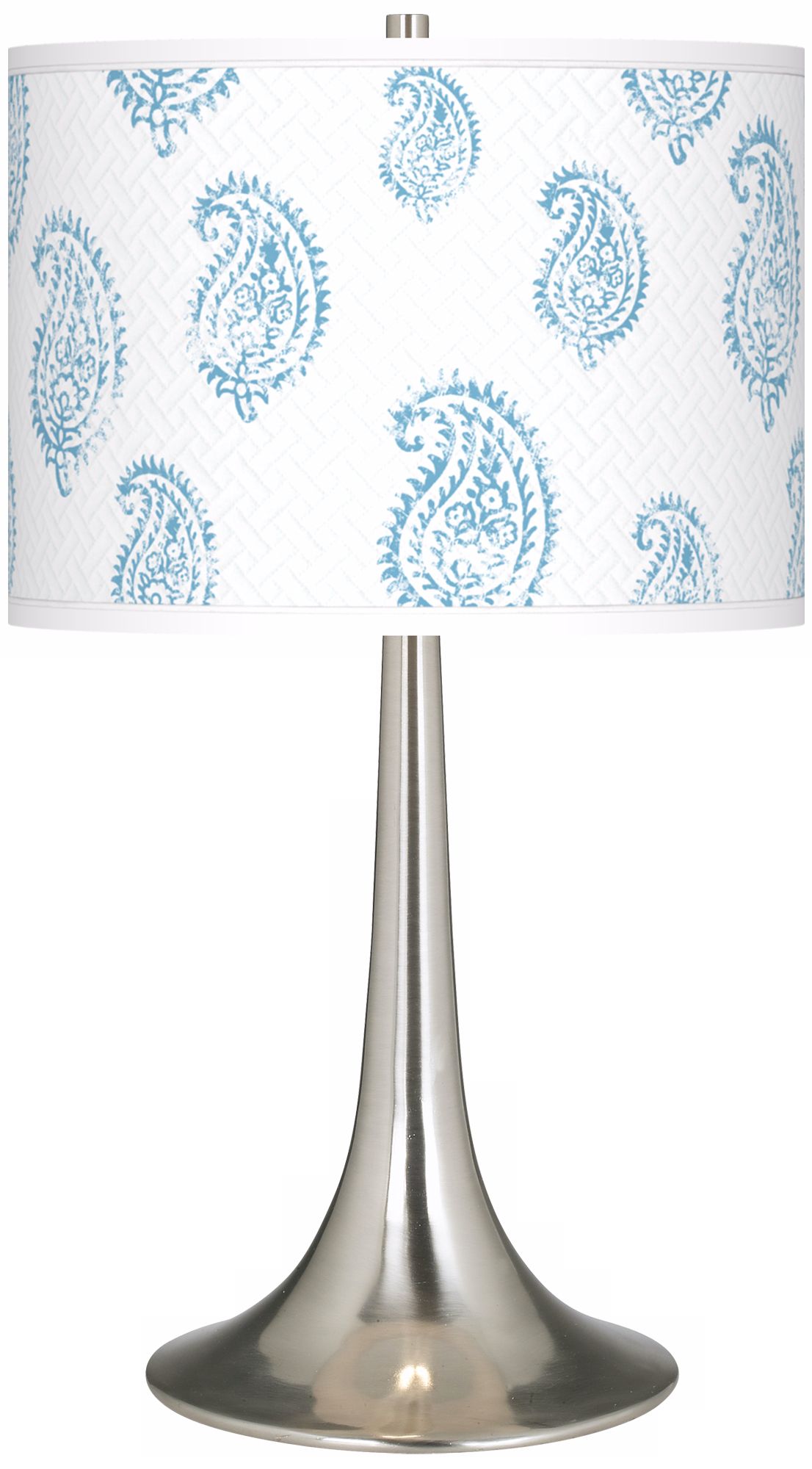 Paisley Snow Giclee Trumpet Table Lamp