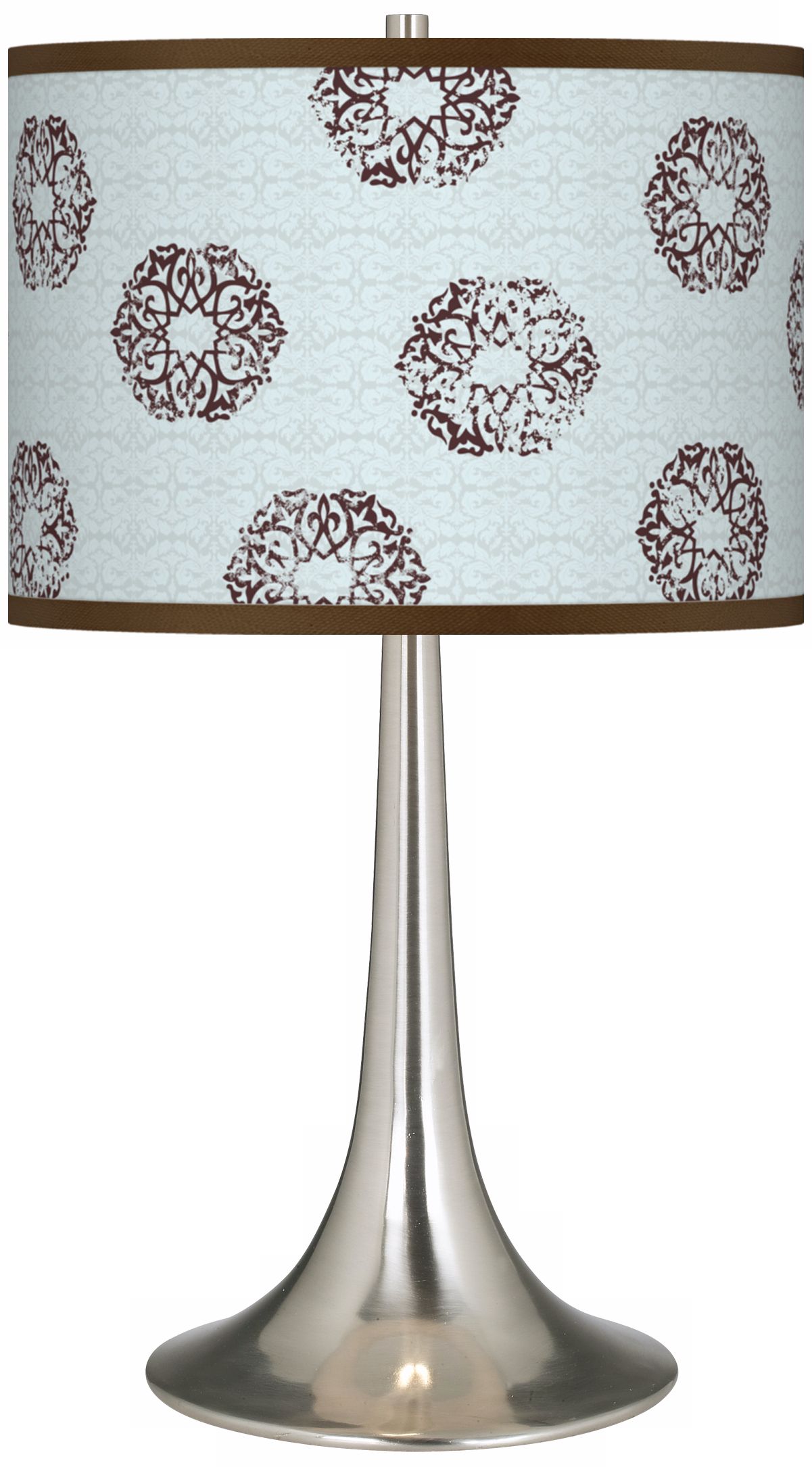 Weathered Medallion Giclee Trumpet Table Lamp