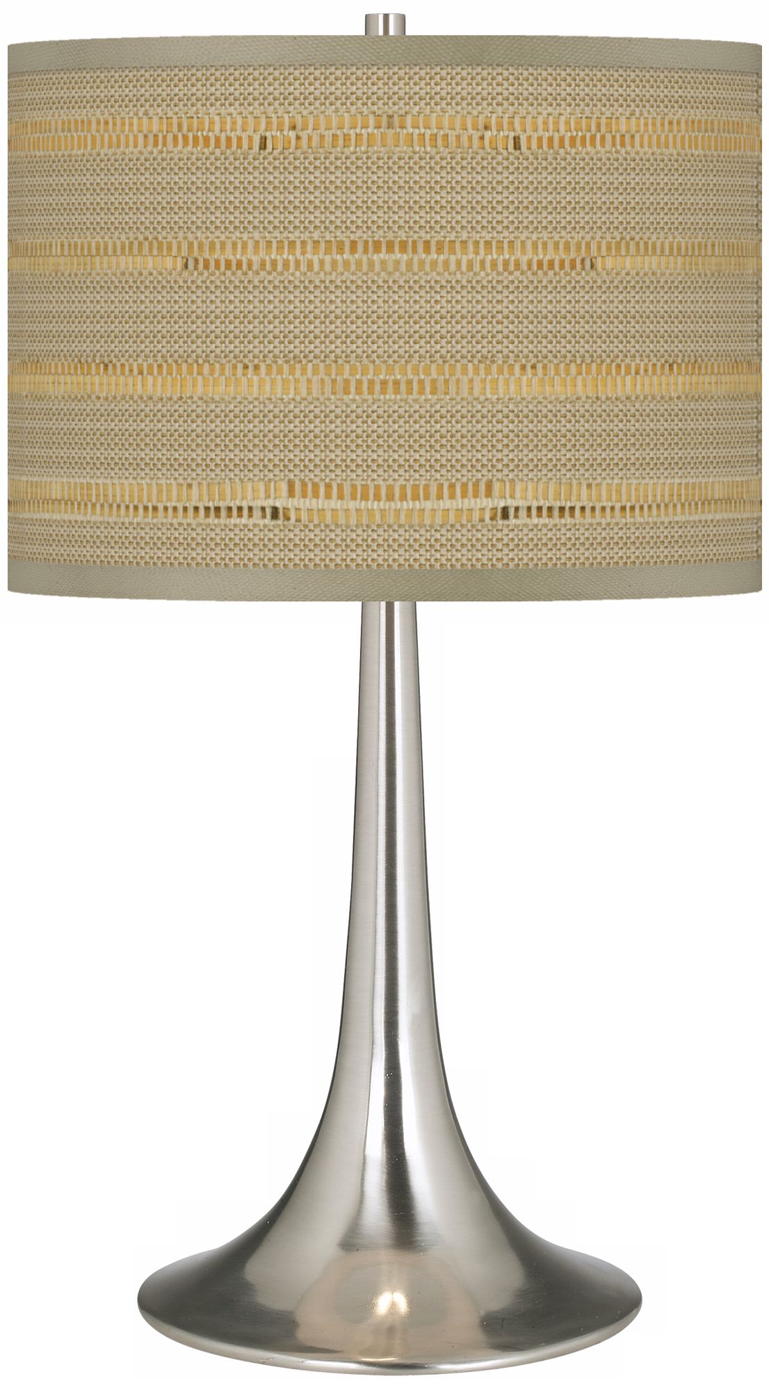 Woven Reed Giclee Trumpet Table Lamp