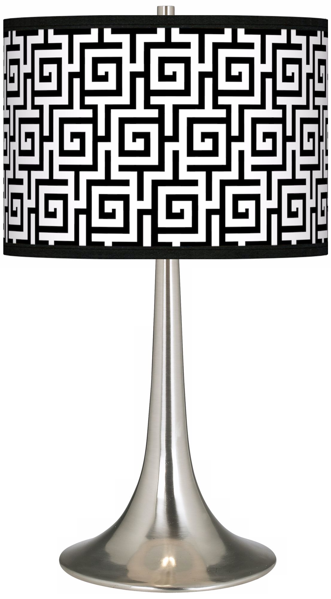 Greek Key Giclee Trumpet Table Lamp
