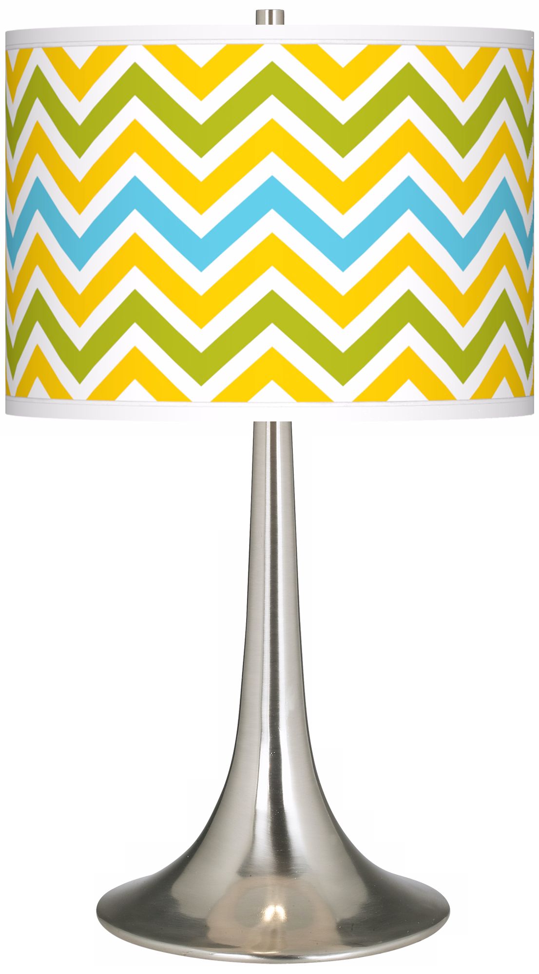 Citrus Zig Zag Giclee Trumpet Table Lamp