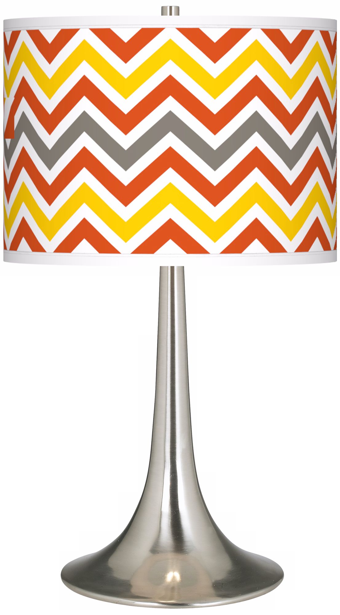 Flame Zig Zag Giclee Trumpet Table Lamp