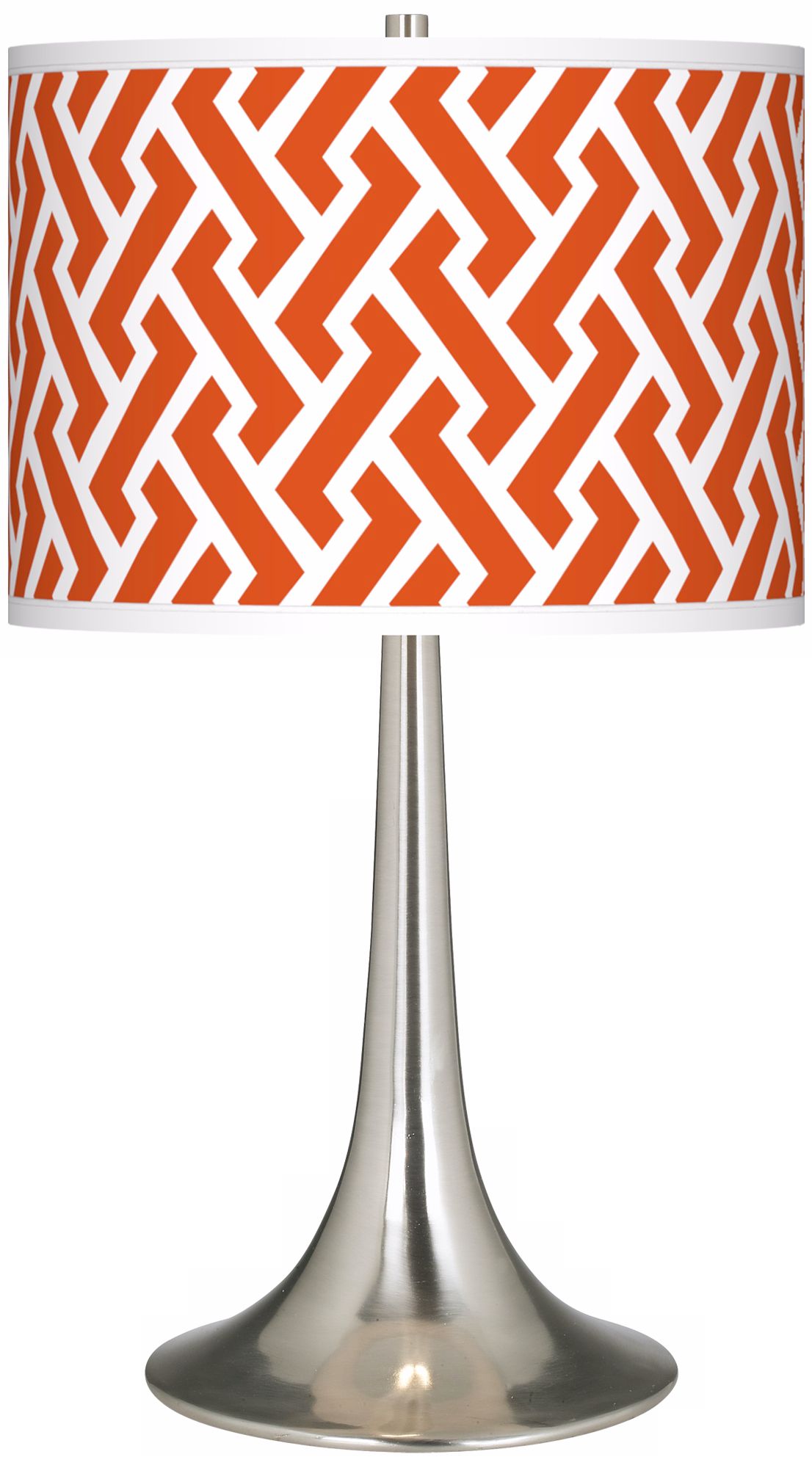 Red Brick Weave Giclee Trumpet Table Lamp