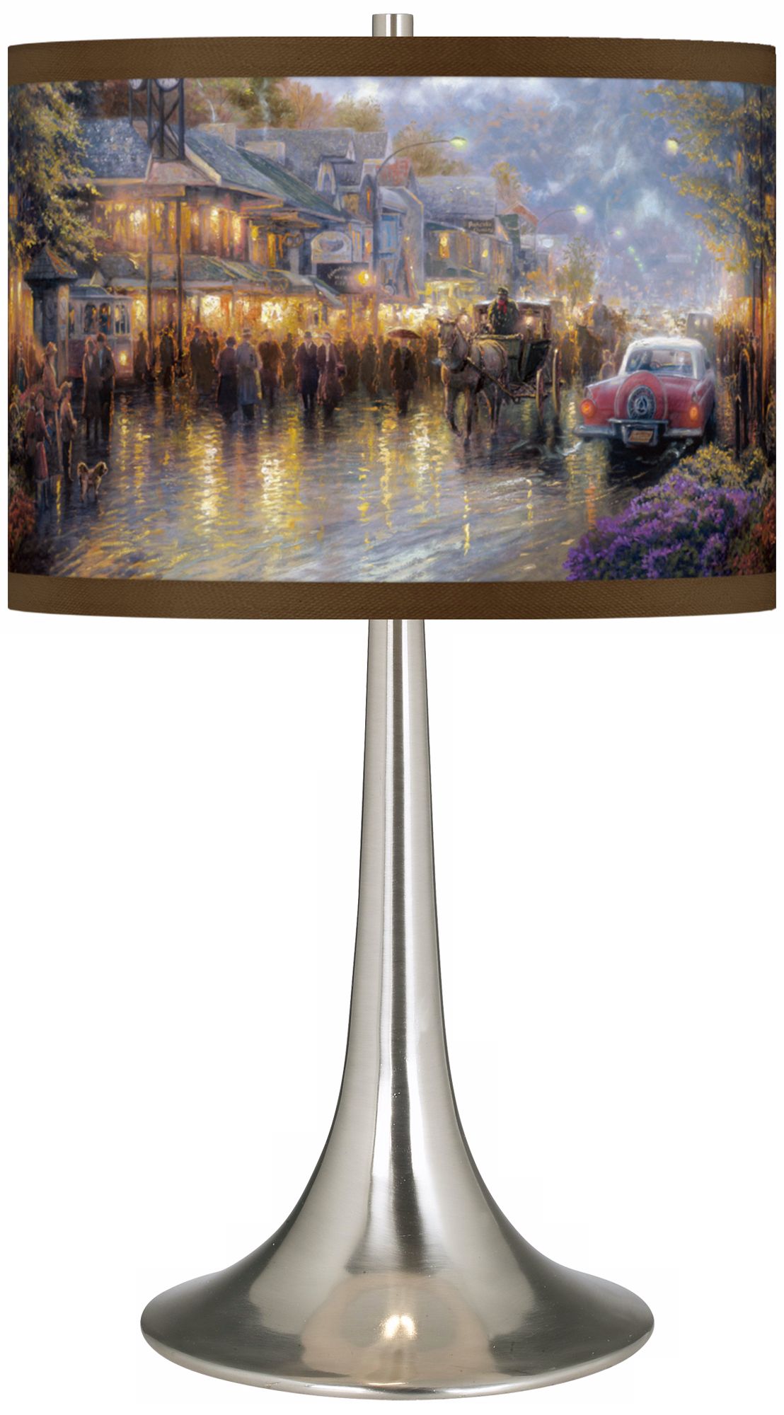 Thomas Kinkade Mountain Memories Trumpet Table Lamp
