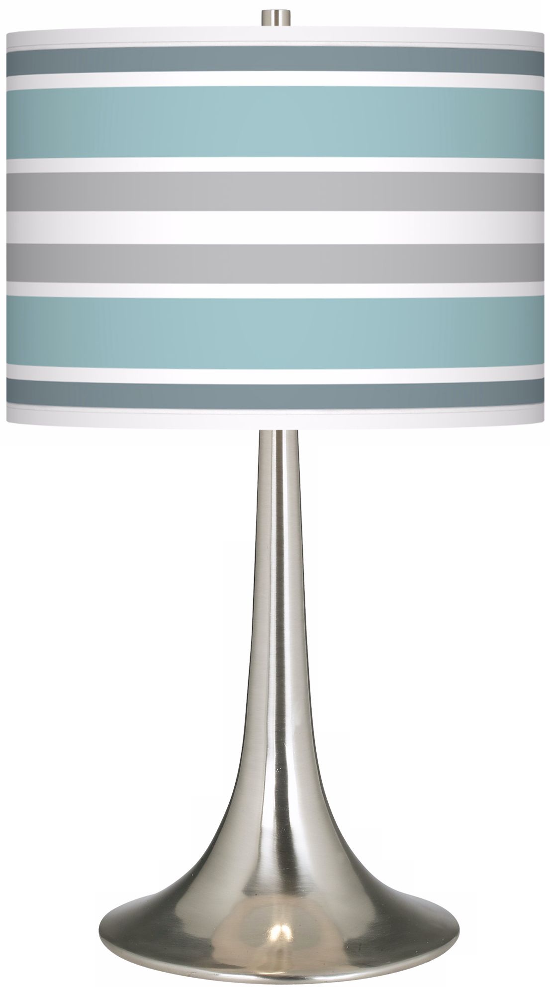 Multi Color Stripes Giclee Trumpet Table Lamp