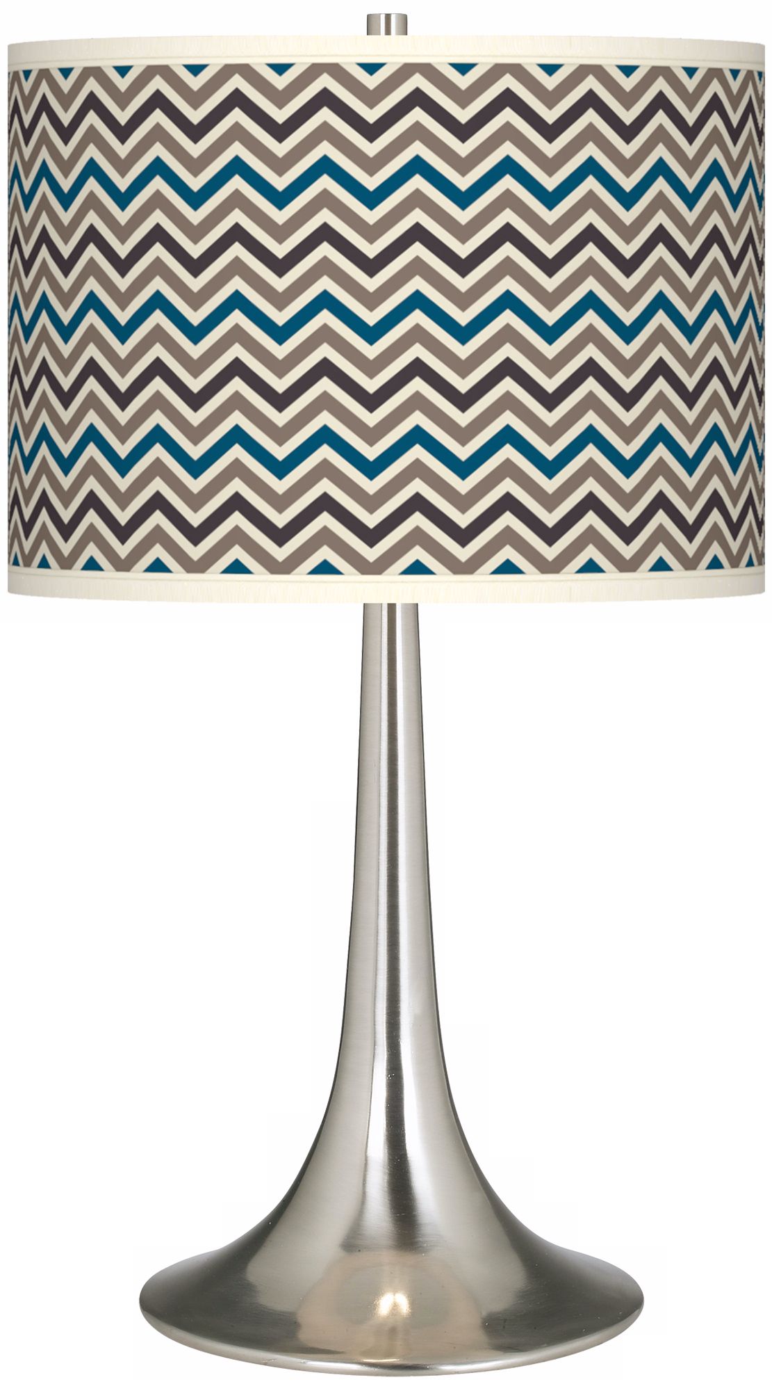 Zig Zag Giclee Trumpet Table Lamp