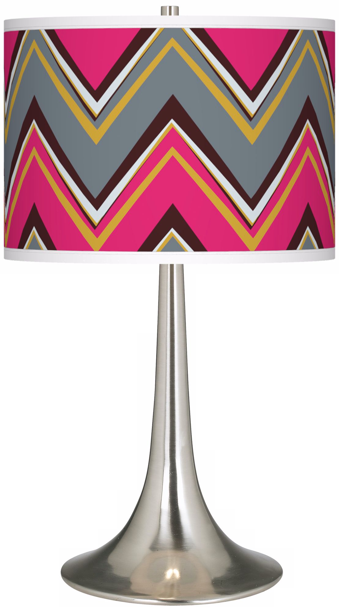 Stacy Garcia Chevron Pride Pink Giclee Trumpet Table Lamp
