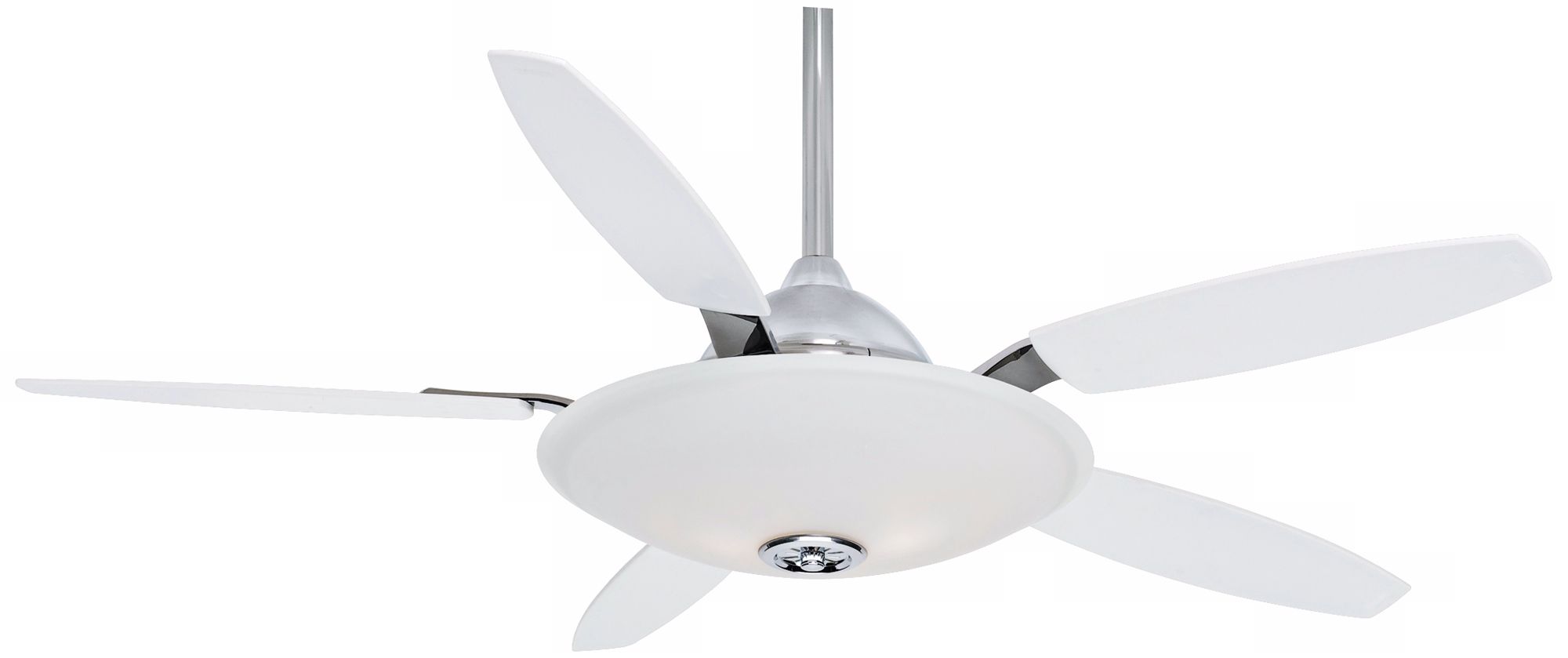52" Casablanca Antion Chrome & White Ceiling Fan