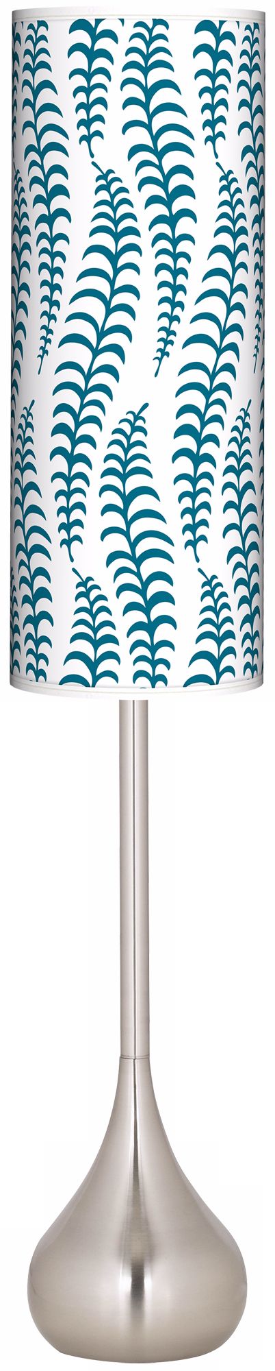 Stacy Garcia Fancy Fern Peacock Teardrop Torchiere Floor Lamp