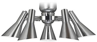 Retro Brushed Nickel 5 Light Ceiling Fan Light Kit R1737
