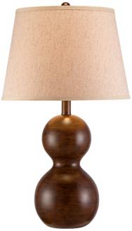 Faux Wood Double Gourd Table Lamp R1804