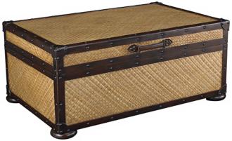Hidden Treasures Woven Rattan T36 Wide Trunk Cocktail Table R1837